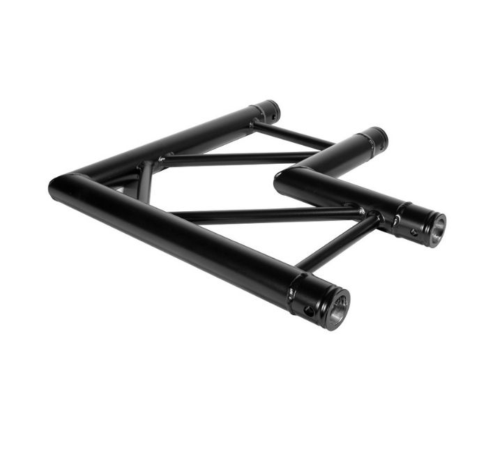 DURATRUSS DT 32/2-C21H-L90 Black - 2-way-corner 90°, horizontal, Black