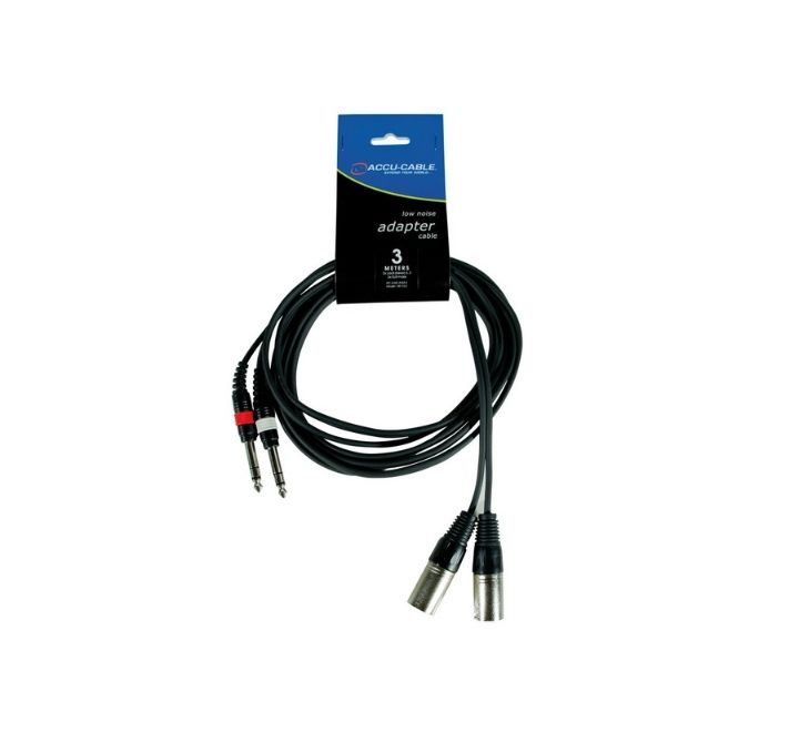 AC-2J6S-2XM/3 2x jack Stereo 6.3/2x XLR